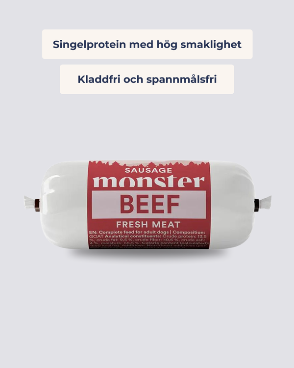 Hundepølse 200 g – Klissfri belønningspølse med høy smakelighet